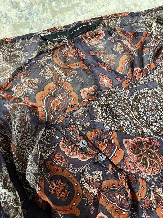 Zara fusta si bluza din matase/S