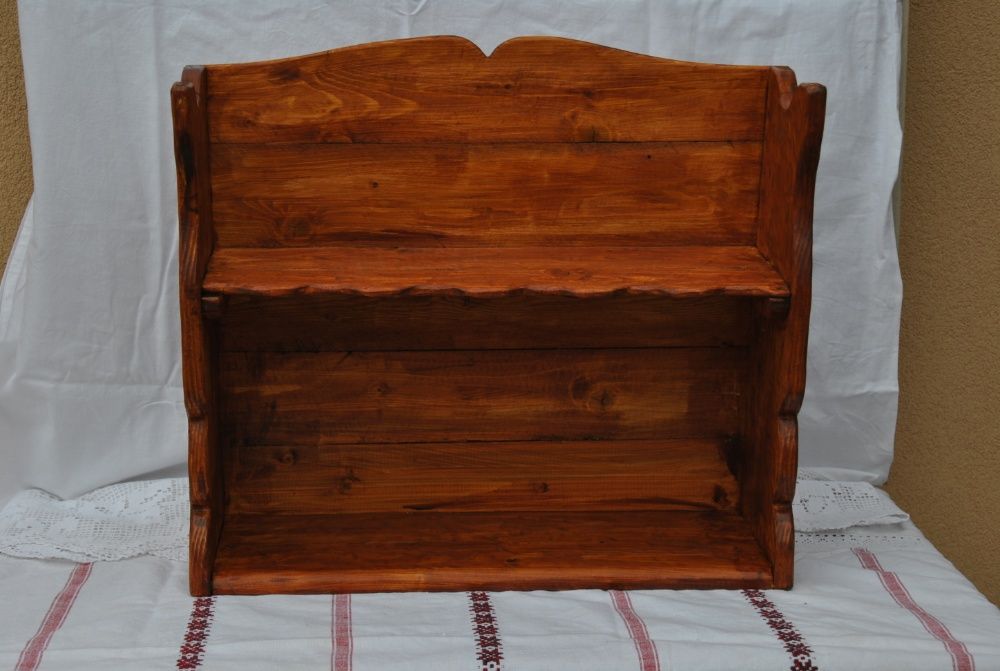 Vand etajera cu 2 polite din lemn