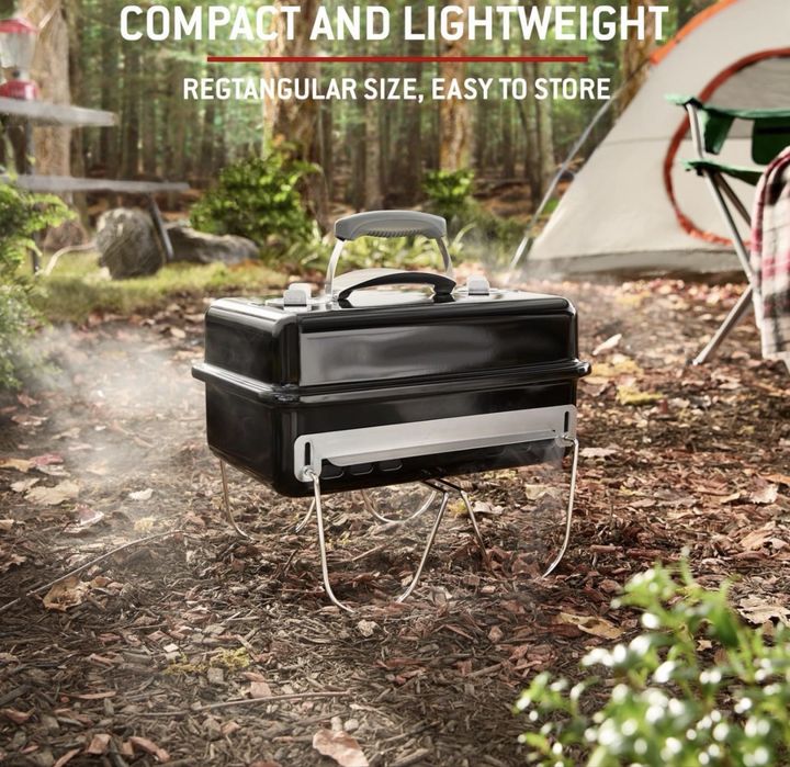 Преносимо барбекю на дървени въглища Weber 1131004 Go Anywhere, 42x26 cm