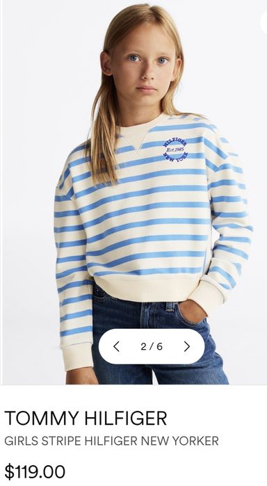 Bluza pentru fetite Tommy Hilfiger, masura 122