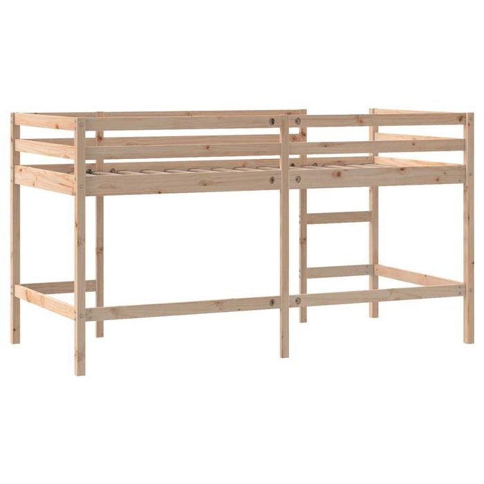 Pat supraetajat pentru copii cu scară 80x200 cm, lemn masiv de pin vidaXL