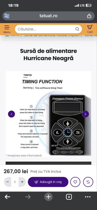 Se vinde masina de tatuat Cheyenne Hawk Thunder Black + Accesorii
