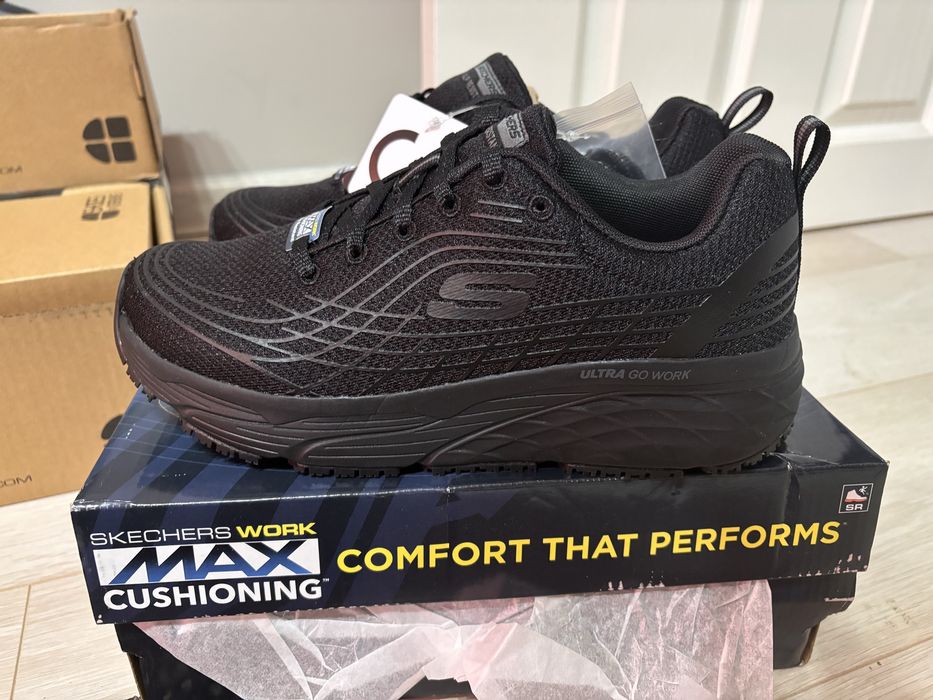 Нови маратонки Skechers Work Max Cushioning Elite SR – дамски, антихлъзгащи