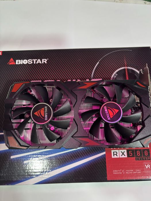 Видео карта -  Biostar AMD RX 580 8GB - Чисто Нова