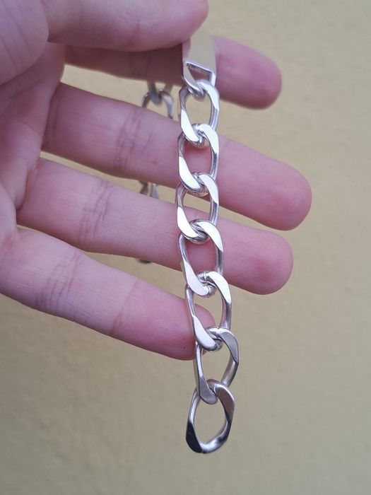 Bratara argint masiv Franta cu placuta