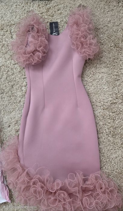 Rochie eleganta roz pudra