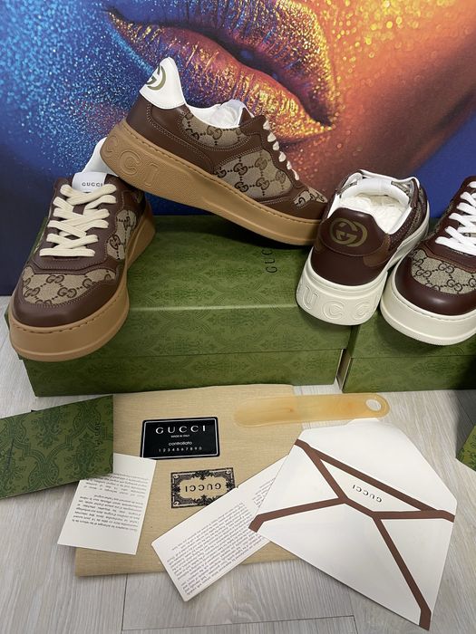 Adidasi Gucci GG piele naturala 100% Full Box colectie noua