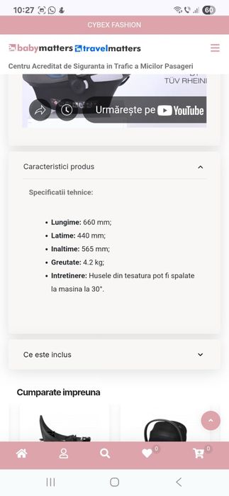 Vând scoică de bebeluși