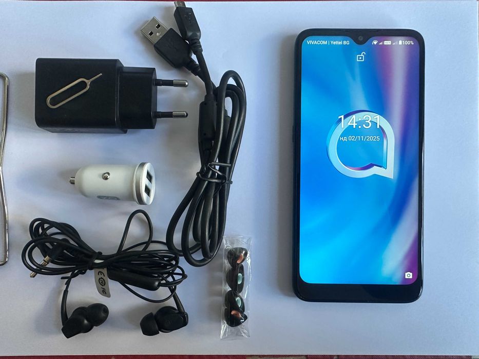 КАТО НОВ !!! alcatel 1SE (2020) - 64GB - Две СИМ карти - Отключен !!!