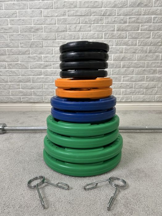 Блины для штанги, гриф