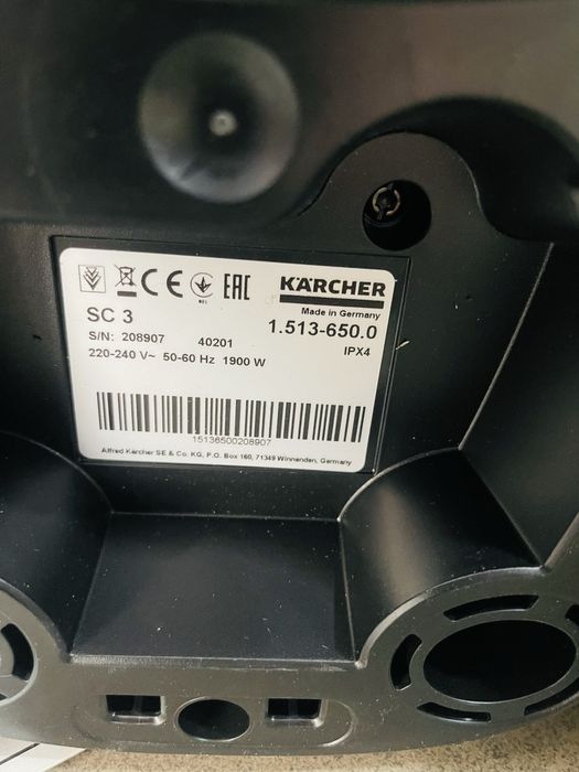 Aparat de curatat cu aburi Karcher SC 3 EasyFix, 1.513-650.0, 1900W