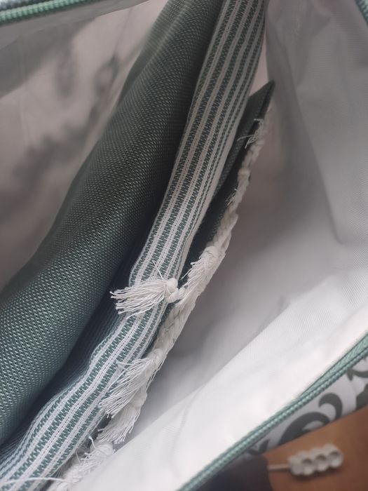 Памучна кърпа за плаж с несесер