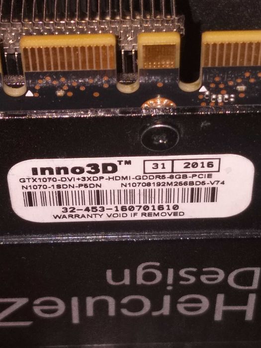 Видеокарта GTX 1070 8 ггб