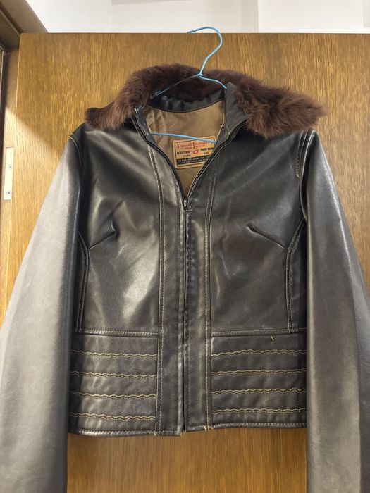 Кожено яке с пух Diesel