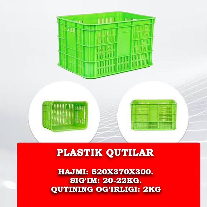 Yashik sifatli plastikdan