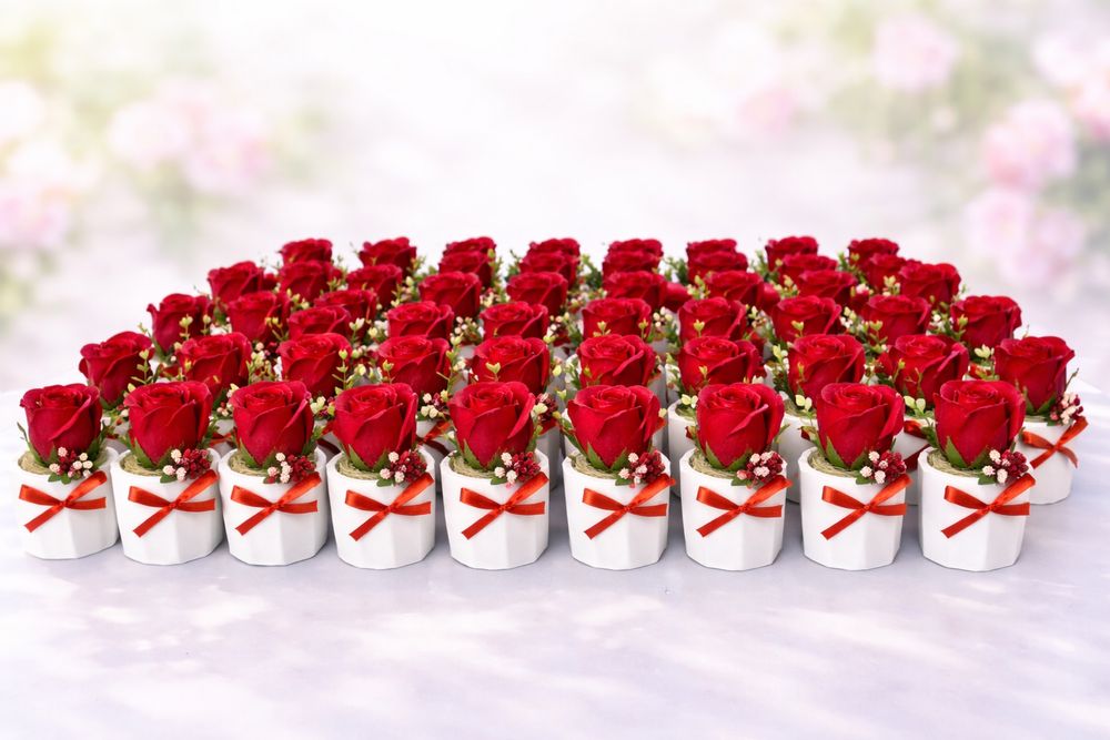 Мини кашпа с роза