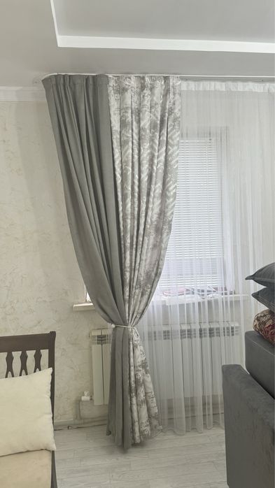 Шторы без тюля.Для гостинной