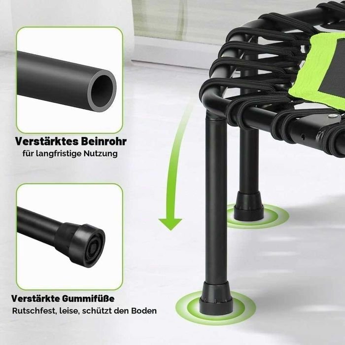 Trambulină pliabilă pentru adulți ONETWOFIT, mini-trambulină de fitness (101/107/114 cm)