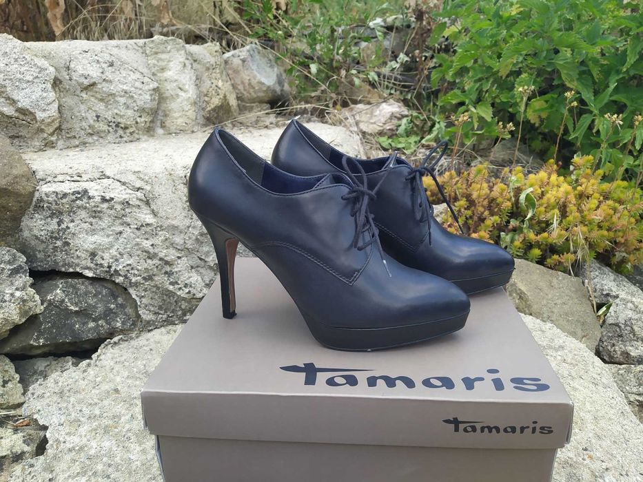 Tamaris кожени обувки с висок ток – №40