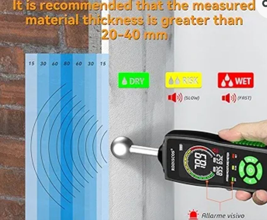 Детектор за стени, дърво, зидария, бетон, гипс,плочки, строителни мате