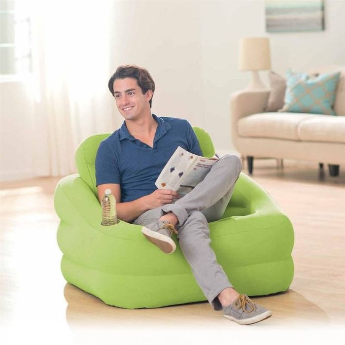 Надуваем фотьойл Intex Accent