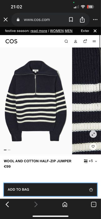COS pulover 63% Wool, 37% Cotton