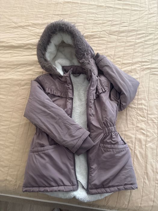 Детско зимно яке за момиче , 134 размер , 8 - 9 години