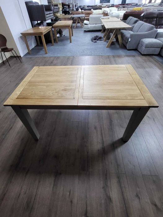 Дървена трапезна разтегателна маса 100 % дъб за 6 - 8 човека