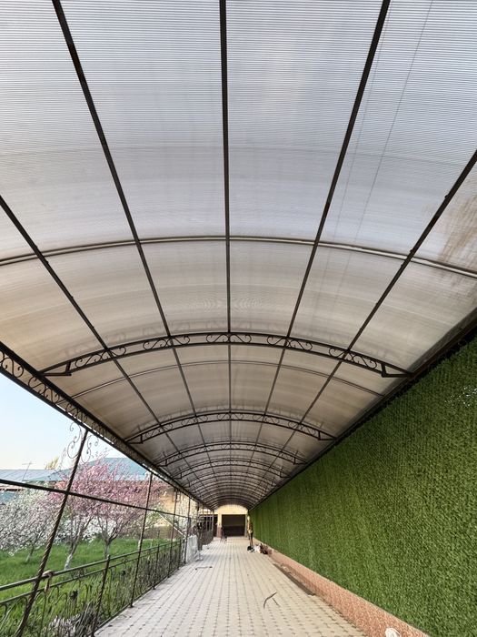 Навес из лексана производство Казахстан 10 лет гарантия