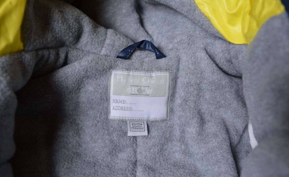 Costum iarna jacheta pantaloni copii Chicco, 80/1,5-2 ani, ca nou!