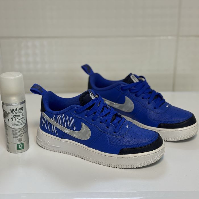 Sneakers Nike Air Force1 Lv8 2 GS Racer blue obsidian white impecabili
