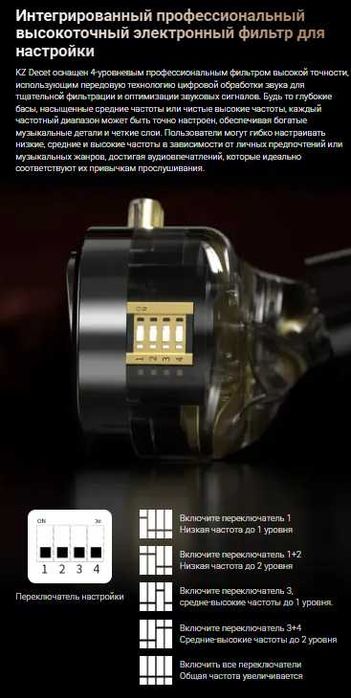 Новинка новые запечатанные проводные наушники KZ Decet Hi-Fi 5DD