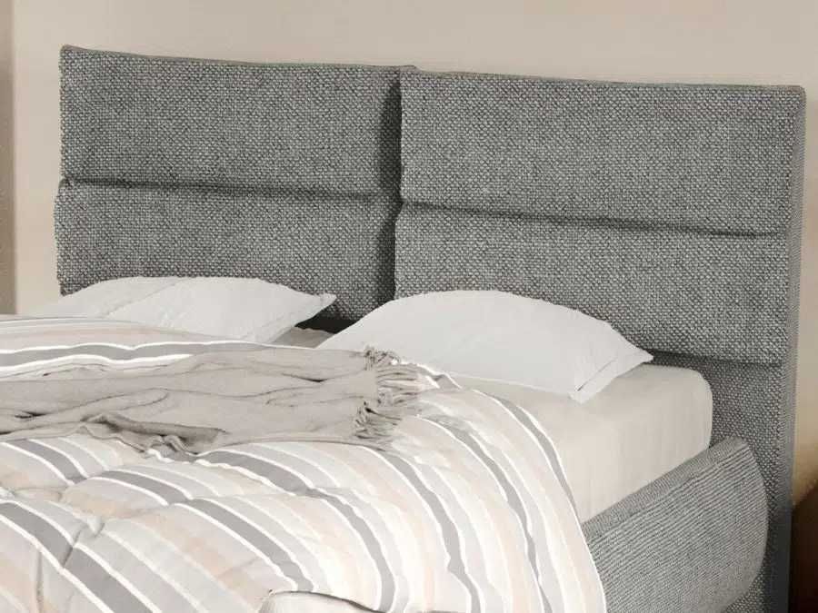 Pat Tapitat Cairo fix Gri Eden 18 cu perne pe spatar