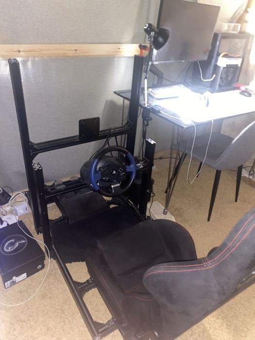 Симрейсинг кокпит из профиля + руль Thrustmaster T150 Pro + кресло
