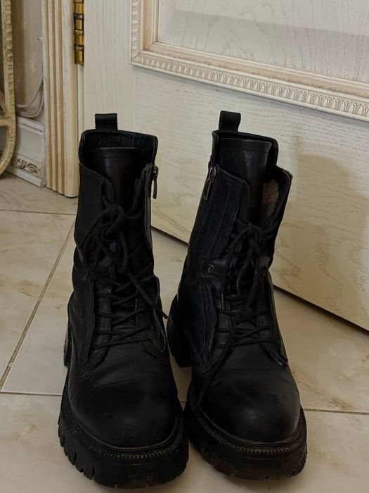 Зимние Черные ботинки