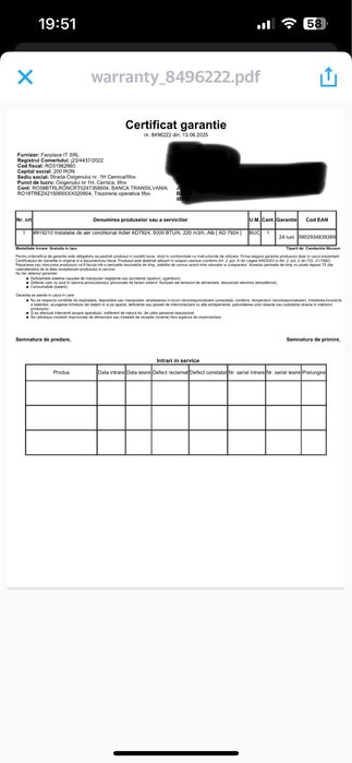 Aer conditionat portabil  5000 BTU