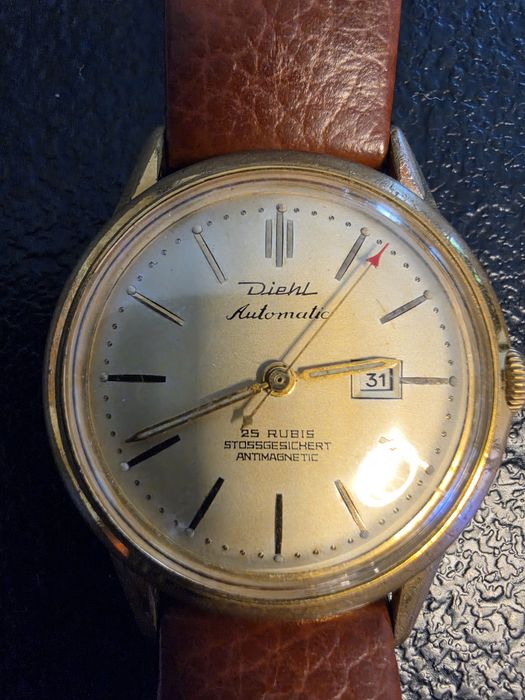 Vand ceas diehl automatic suflat cu aur