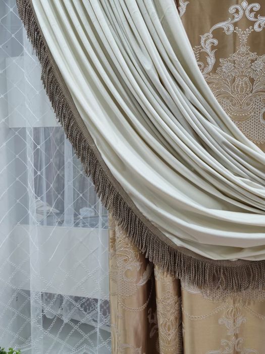 Шикарный готовый комплект штор