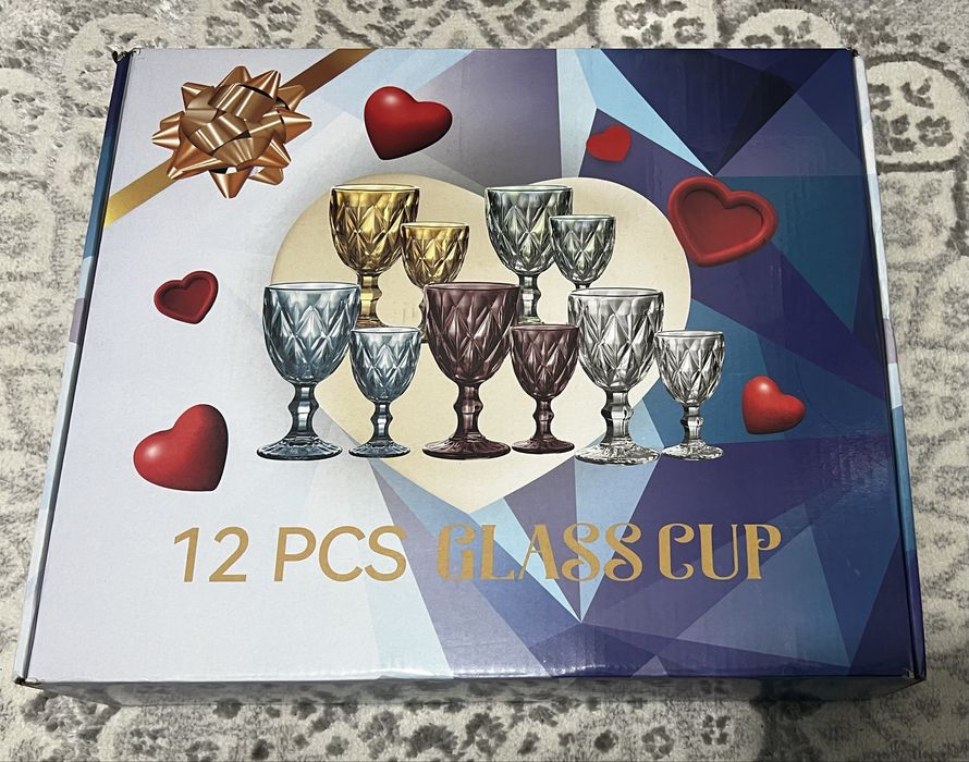 Набор бокалов, стекло, 12 шт