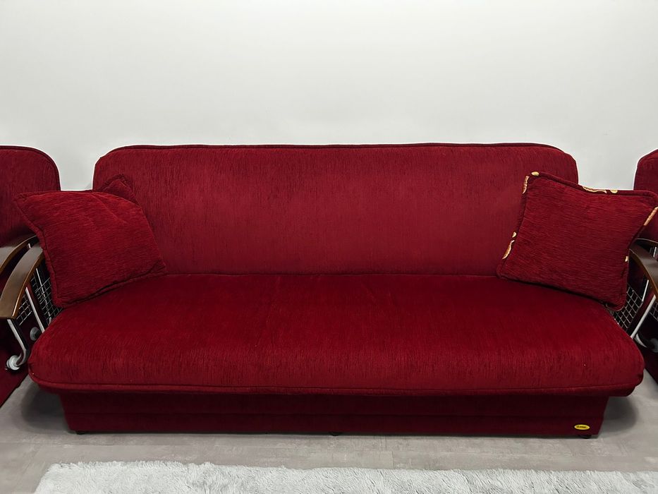 Canapea extensibila si fotolii cu lada de depozitare