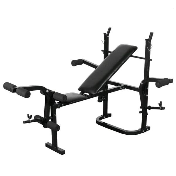 Bancă fitness cu  set haltere gantere, 30,5 kg