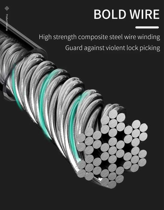 Катинар за велосипед/мотоциклет/скутер с 5-цифрен код - НОВ