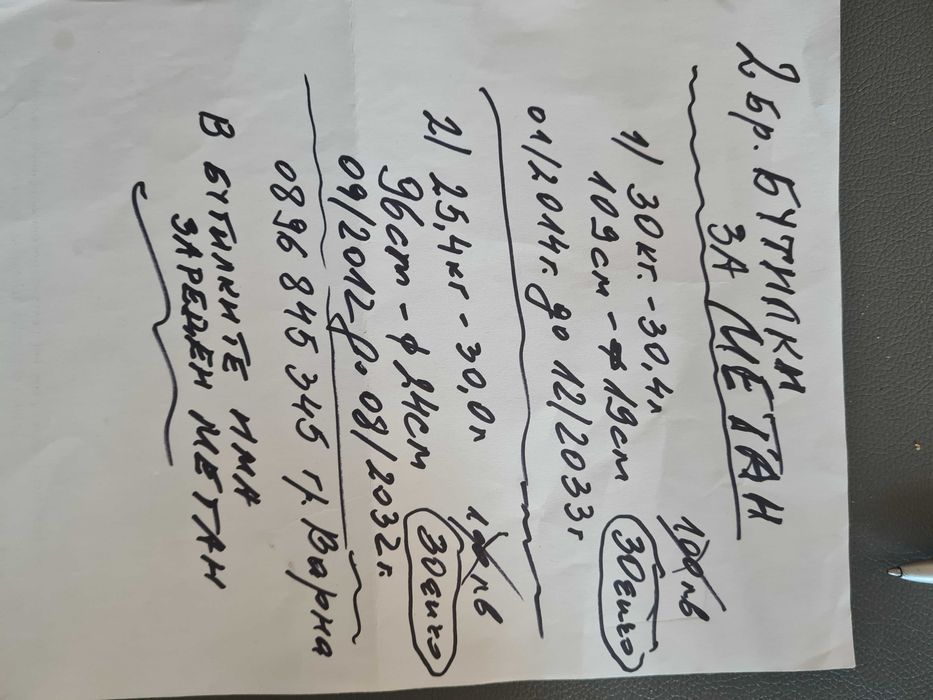 Метанови бутилки 2бр описани в снимките