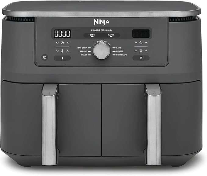 Friteuză cu aer cald Ninja Foodi MAX Dual Zone DZ400EU 9.5L, Amazon Exclusive, 2 zone, garanție