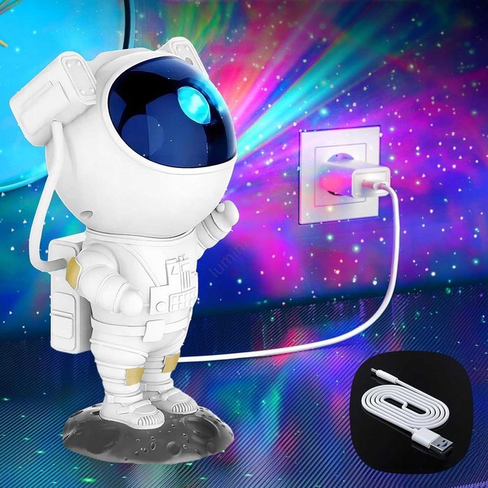 Lampa pentru copii astronaut - galaxie de stele cu laser - OFERTA