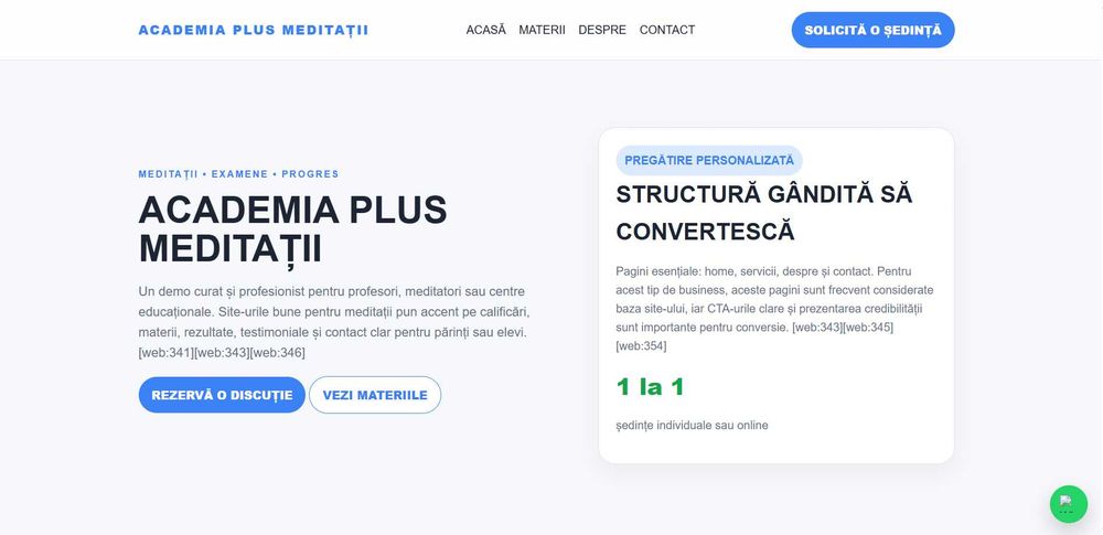Creare site web de prezentare | Web design + SEO | de la 450 lei