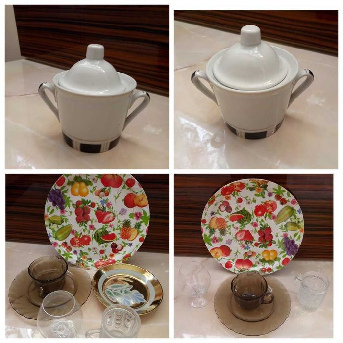 Сахарница, поднос и старая посуда.За все 20 тыс сумов