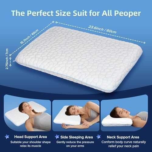 SUPA MODERN тънка Memory Foam възглавница 40x60 см – 5.7 см