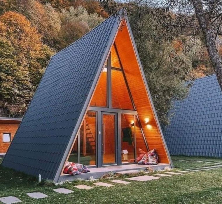 Vând cabane tip A si case din lemn