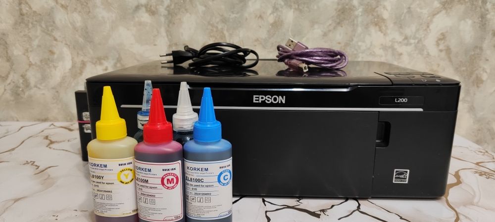 МФУ Epson L200 цветной.